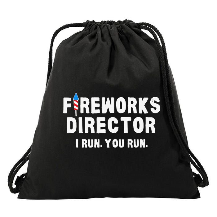 Fireworks Director 4th of July US Patriotic Pride Drawstring Bag