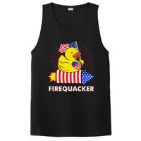 Firequacker Duck 4th of July Fireworks America US FLag PosiCharge Competitor Tank