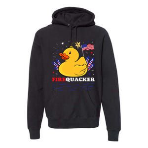 Firecracker Duck 4th Of July Patriotic Day Usa Flag Funny Premium Hoodie