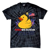 Firecracker Duck 4th Of July Patriotic Day Usa Flag Funny Tie-Dye T-Shirt