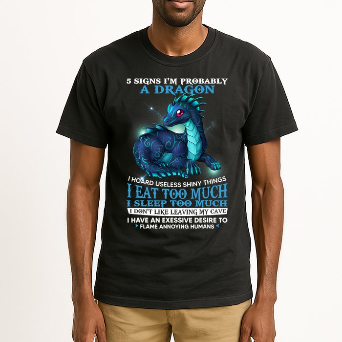 Funny Dragon 5 Signs I'm Probably A Dragon Tall T-Shirt