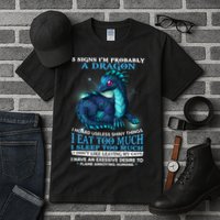 Funny Dragon 5 Signs I'm Probably A Dragon Tall T-Shirt
