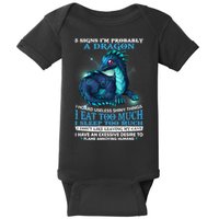 Funny Dragon 5 Signs I'm Probably A Dragon Baby Bodysuit