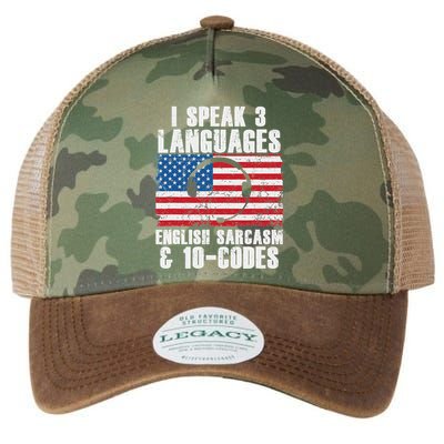 Funny Dispatcher 911 Emergency Operator Thin Yellow Line Legacy Tie Dye Trucker Hat