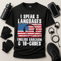 Funny Dispatcher 911 Emergency Operator Thin Yellow Line Performance Shirt
