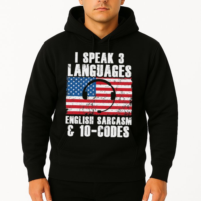 Funny Dispatcher 911 Emergency Operator Thin Yellow Line Hoodie