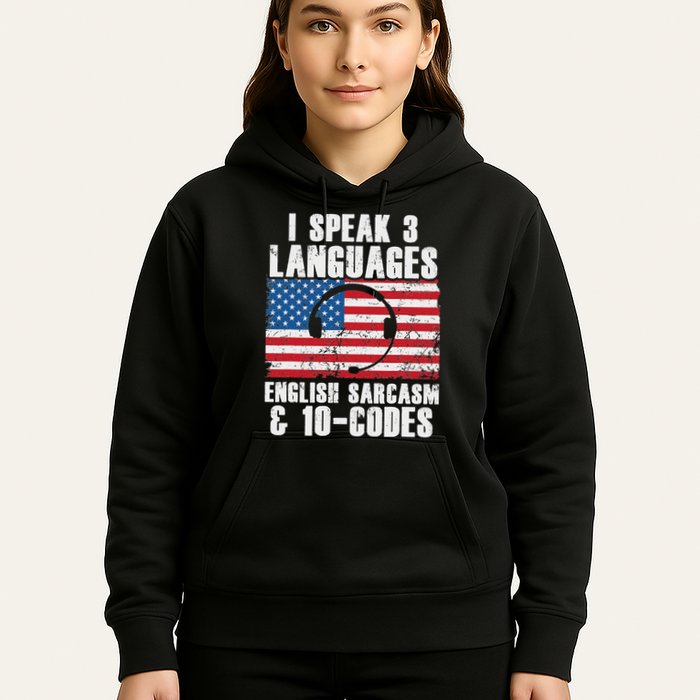 Funny Dispatcher 911 Emergency Operator Thin Yellow Line Hoodie