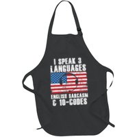 Funny Dispatcher 911 Emergency Operator Thin Yellow Line Apron