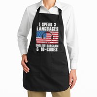 Funny Dispatcher 911 Emergency Operator Thin Yellow Line Apron