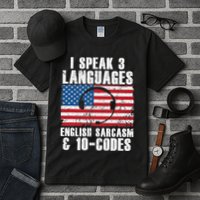 Funny Dispatcher 911 Emergency Operator Thin Yellow Line Tall T-Shirt