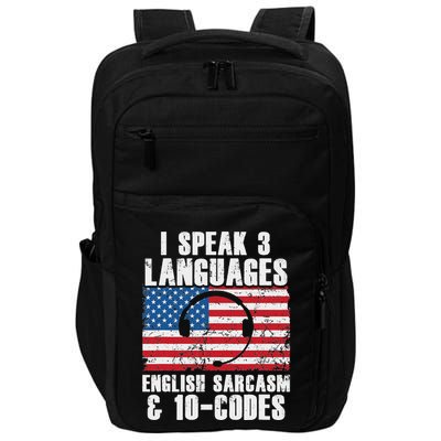 Funny Dispatcher 911 Emergency Operator Thin Yellow Line Impact Tech Backpack