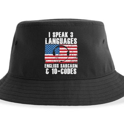 Funny Dispatcher 911 Emergency Operator Thin Yellow Line Sustainable Bucket Hat