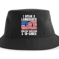 Funny Dispatcher 911 Emergency Operator Thin Yellow Line Sustainable Bucket Hat