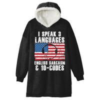 Funny Dispatcher 911 Emergency Operator Thin Yellow Line Hooded Wearable Blanket