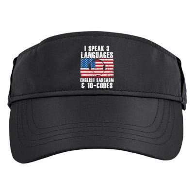 Funny Dispatcher 911 Emergency Operator Thin Yellow Line Adult Drive Performance Visor