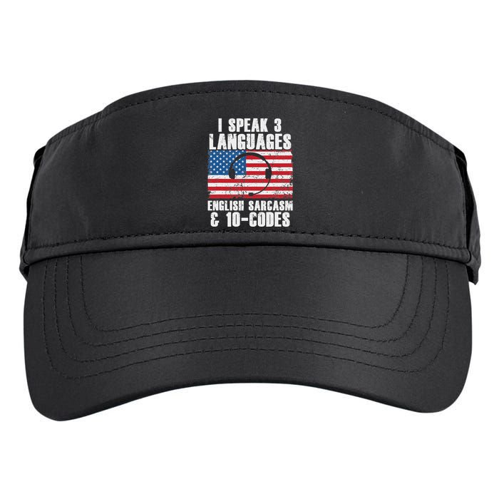 Funny Dispatcher 911 Emergency Operator Thin Yellow Line Adult Drive Performance Visor