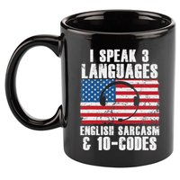 Funny Dispatcher 911 Emergency Operator Thin Yellow Line 11oz C Handle Ceramic Mug