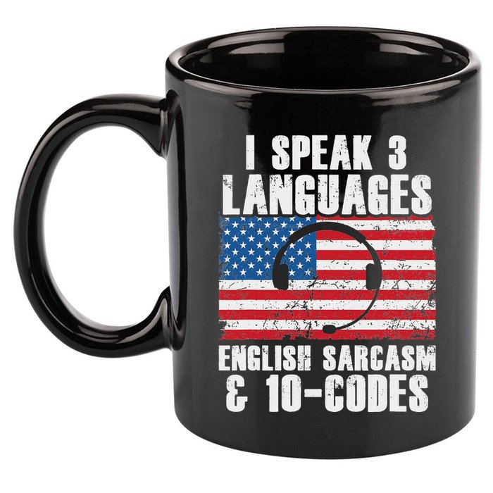 Funny Dispatcher 911 Emergency Operator Thin Yellow Line 11oz C Handle Ceramic Mug