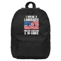 Funny Dispatcher 911 Emergency Operator Thin Yellow Line 16 in Basic Backpack