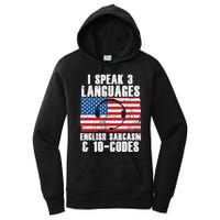 Funny Dispatcher 911 Emergency Operator Thin Yellow Line Women's Pullover Hoodie