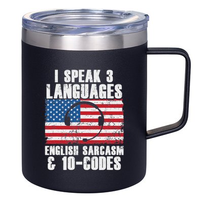 Funny Dispatcher 911 Emergency Operator Thin Yellow Line 12oz Stainless Steel Coffee Mug