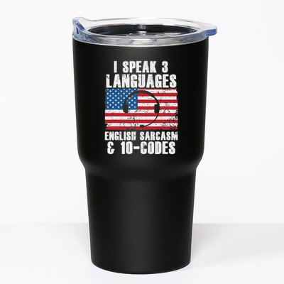 Funny Dispatcher 911 Emergency Operator Thin Yellow Line Tumbler