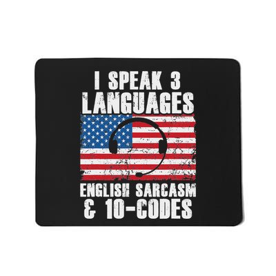 Funny Dispatcher 911 Emergency Operator Thin Yellow Line Mousepad