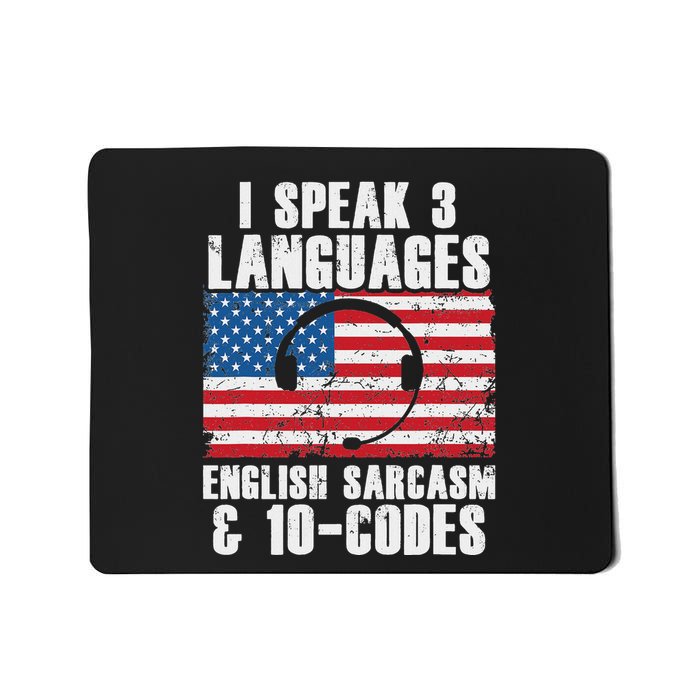 Funny Dispatcher 911 Emergency Operator Thin Yellow Line Mousepad