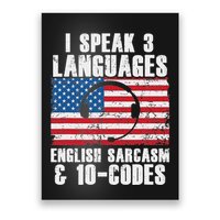 Funny Dispatcher 911 Emergency Operator Thin Yellow Line Poster
