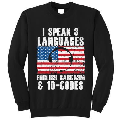 Funny Dispatcher 911 Emergency Operator Thin Yellow Line Tall Sweatshirt