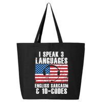Funny Dispatcher 911 Emergency Operator Thin Yellow Line 25L Jumbo Tote