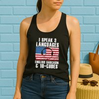 Funny Dispatcher 911 Emergency Operator Thin Yellow Line Womens Tank Top