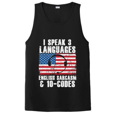 Funny Dispatcher 911 Emergency Operator Thin Yellow Line PosiCharge Competitor Tank