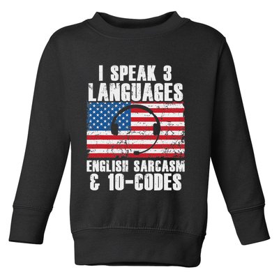 Funny Dispatcher 911 Emergency Operator Thin Yellow Line Toddler Sweatshirt