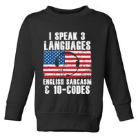 Funny Dispatcher 911 Emergency Operator Thin Yellow Line Toddler Sweatshirt