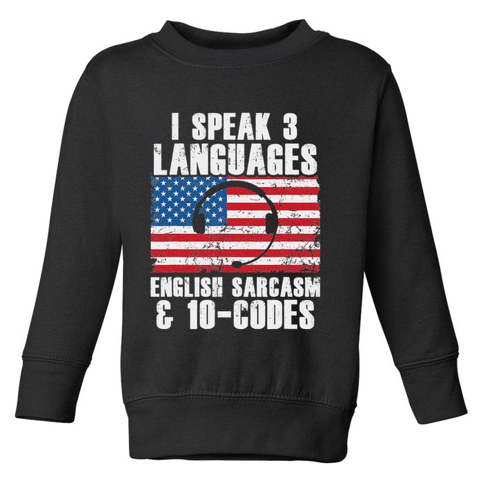 Funny Dispatcher 911 Emergency Operator Thin Yellow Line Toddler Sweatshirt