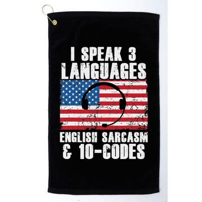 Funny Dispatcher 911 Emergency Operator Thin Yellow Line Golf Towel
