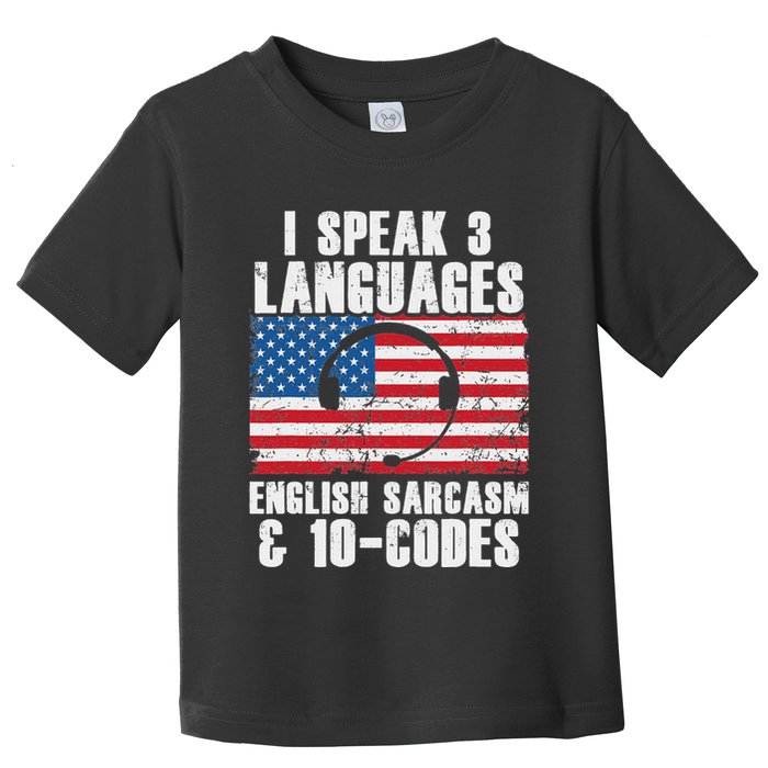 Funny Dispatcher 911 Emergency Operator Thin Yellow Line Toddler T-Shirt