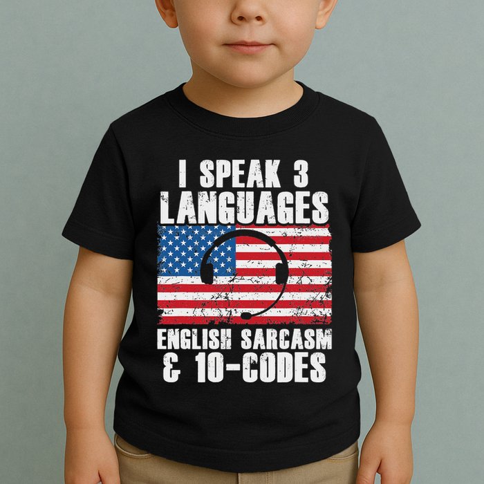 Funny Dispatcher 911 Emergency Operator Thin Yellow Line Toddler T-Shirt