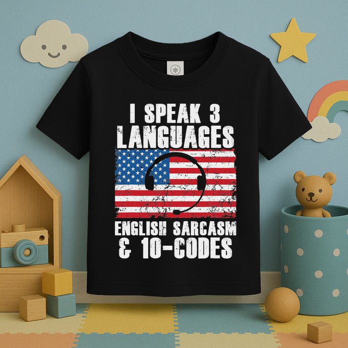 Funny Dispatcher 911 Emergency Operator Thin Yellow Line Toddler T-Shirt