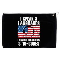Funny Dispatcher 911 Emergency Operator Thin Yellow Line Grommeted Golf Towel