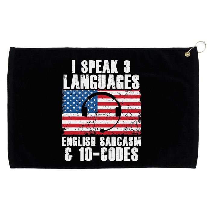 Funny Dispatcher 911 Emergency Operator Thin Yellow Line Grommeted Golf Towel