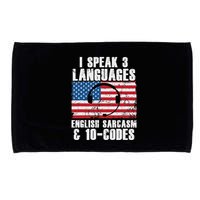 Funny Dispatcher 911 Emergency Operator Thin Yellow Line Microfiber Hand Towel