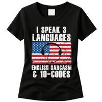 Funny Dispatcher 911 Emergency Operator Thin Yellow Line Womens T-Shirt