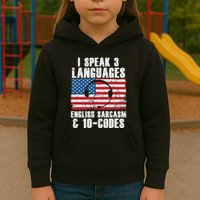 Funny Dispatcher 911 Emergency Operator Thin Yellow Line Kids Hoodie