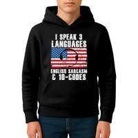 Funny Dispatcher 911 Emergency Operator Thin Yellow Line Kids Hoodie