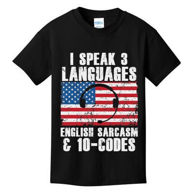 Funny Dispatcher 911 Emergency Operator Thin Yellow Line Kids T-Shirt