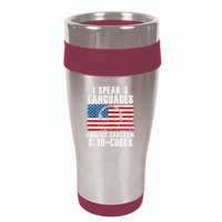 Funny Dispatcher 911 Emergency Operator Thin Yellow Line 16oz Travel Tumbler