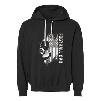Football Dad American Football Garment-Dyed Fleece Hoodie