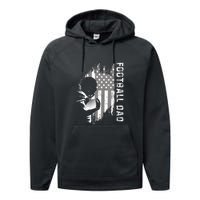 Football Dad American Football Performance Fleece Hoodie